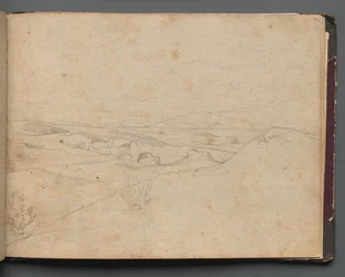 Album mit Ansichten von Rom und Umgebung, Landschaftsstudien, Seite 40a: Römische Landschaft