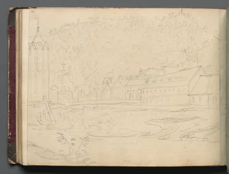 Album mit Ansichten von Rom und Umgebung, Landschaftsstudien, Seite 48b: Römische Landschaft