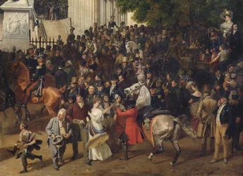 Parade auf dem Opernplatz in Berlin im Jahre 1822 (Ausschnitt)