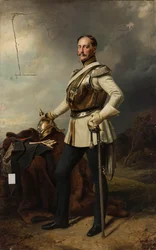 Porträt von Zar Nikolaus I. Romanow (1796-1855) in preußischer Kürassieruniform
