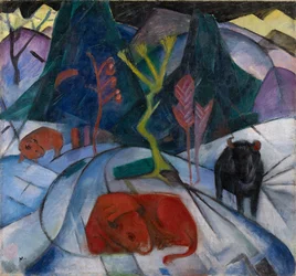 Ein Bison im Winter Der rote Bison, 1913