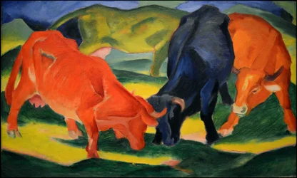 Kämpfende Kühe, 1911.