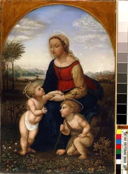 Die Jungfrau mit Kind und Johannes dem Täufer als Kind