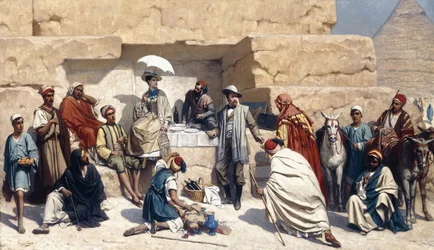 Der Besuch der Pyramiden in Gizeh, Ägypten