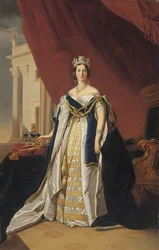 Porträt von Königin Victoria in Krönungsroben