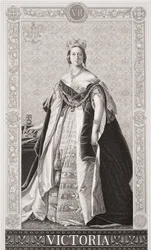Königin Victoria (1819-1901) aus `Illustrations of English and Scottish History