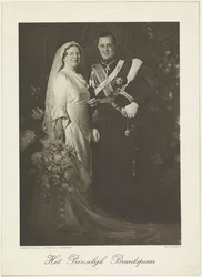 Porträt von Juliana, Königin der Niederlande, und Bernhard von Lippe-Biesterfeld