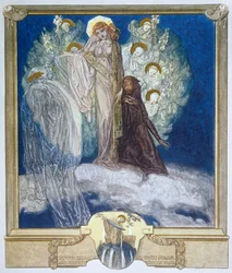 Illustration aus Dantes Göttlicher Komödie, Fegefeuer, Gesang XXX, 1921