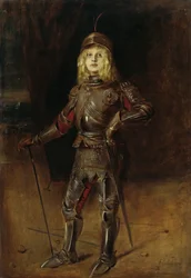Marion Lenbach in Ritterrüstung