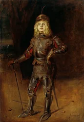 Marion Lenbach in Ritterrüstung