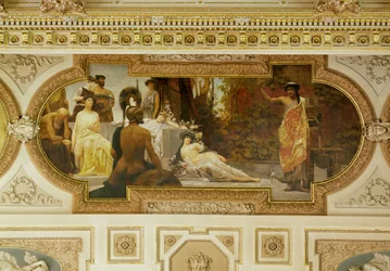 Wiener Burgtheater, Treppenhaus: Antiker Improvisator