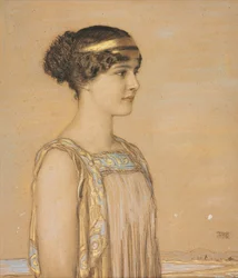 Porträt von Mary in griechischer Tracht