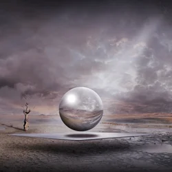 Surrealer Wüstenorb