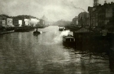 Der Fontanka-Fluss in St. Petersburg, Russland, 1900er Jahre