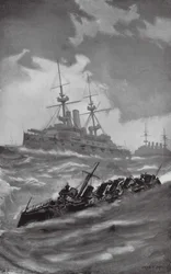 HMS Mars, Terrible und Dragon kreuzen im Ärmelkanal