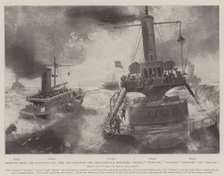 Von der Effektivliste entfernt, die letzte Kreuzfahrt der Küstenverteidigungsmonitore Hydra, Glatton, Cyclops, Gorgon und Hecate