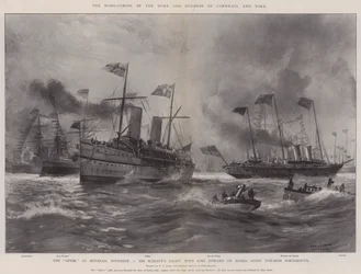 Die Heimkehr des Herzogs und der Herzogin von Cornwall und York