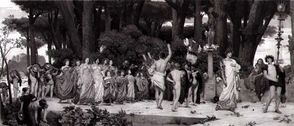 Die Daphnephoria, gedruckt in Paris von Photogravure Goupil, veröffentlicht von The Fine Art Society