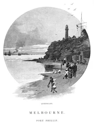 Queenscliff, Port Phillip, Victoria, Australien, 1886
