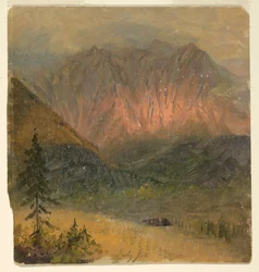 Alpenstudie eines Sonnenuntergangs