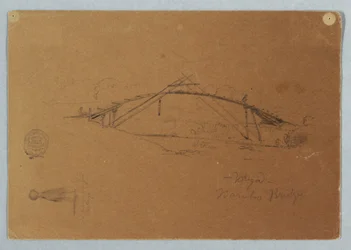 Bambusbrücke in Buga, Kolumbien und Mädchen mit Krug, Cartago, Kolumbien
