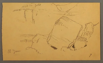 Zeichnung, Felsen, Februar möglicherweise 1868