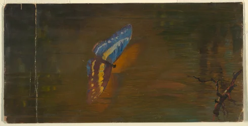 Schmetterling über Wasser, ca. 1865