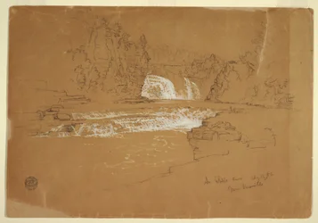 Kaskaden des Ausable River, in der Nähe von Keeseville, New York, 13. August 1856