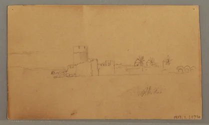 Zeichnung, Schloss am Hafen, 29. Mai 1868