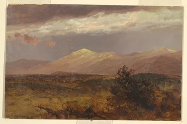 Zeichnung, Catskills bei Sonnenuntergang, 1882
