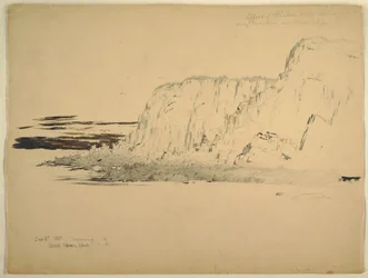 Zeichnung, Klippen, September 1851