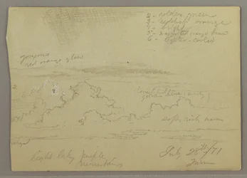 Zeichnung, Wolkenstudie, 28. Juli 1871