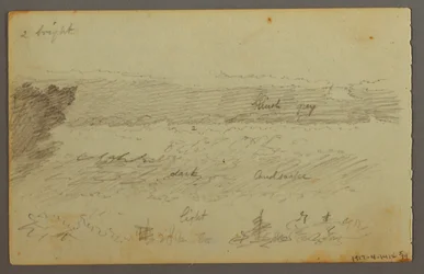 Zeichnung, Wolkenstudien, möglicherweise 1844