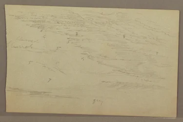 Zeichnung, Wolkenstudie, 1860er Jahre