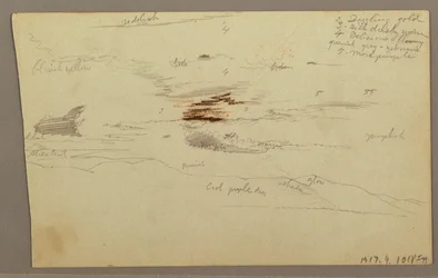 Wolken über Hügelkette, 1863