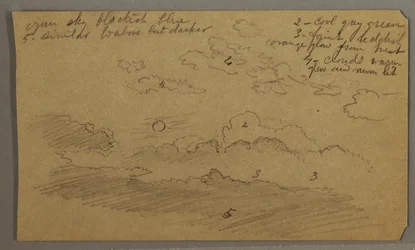 Wolkiger Himmel, Vollmond, möglicherweise 1865–66