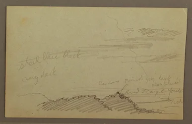 Zeichnung, Bewölkter Himmel, möglicherweise 1860er Jahre