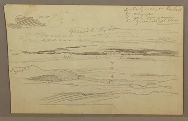 Zeichnung, Wolkiger Himmel, möglicherweise 1860er Jahre