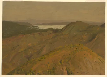 Ferne Ansicht über Hügelkuppen, August 1865