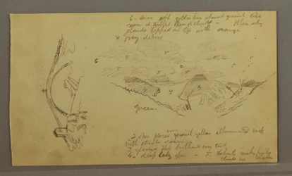 Gletscher, Brücke und Haus