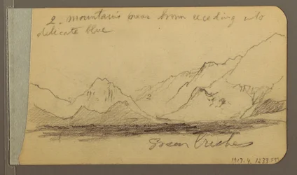 Hügel- und Bergketten; Verso: Straße im Wald, 1889