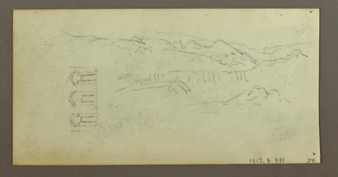 Pferd, Figur von hinten, Bäume