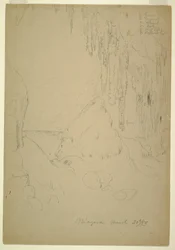 Zeichnung, Eis, Niagara Fälle, 20. März 1856