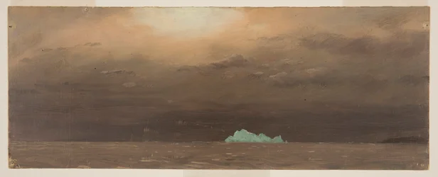 Zeichnung, Eisberg, Neufundland, 1859