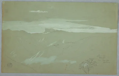 Jamaikanische Küste und Himmel, gesehen von nahe Captain Kent, Bellevue, Jamaika, Juli 1865