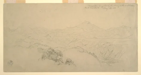 Landschaftskomposition: Angeregt durch Landschaft auf der Straße zwischen Paso, Kolumbien und Quito, Ecuador, 26. August 1853