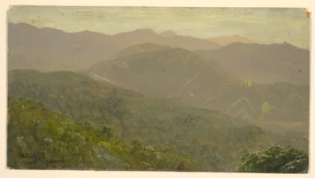 Zeichnung, Berglandschaft, August 1865