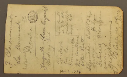 Zeichnung, Berglandschaft; Verso: Inschriften, 1885