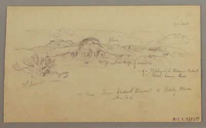 Zeichnung, Berggipfel, 22. Februar 1868