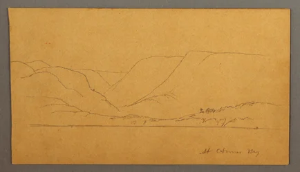 Zeichnung, Bergige Bucht, möglicherweise 1859